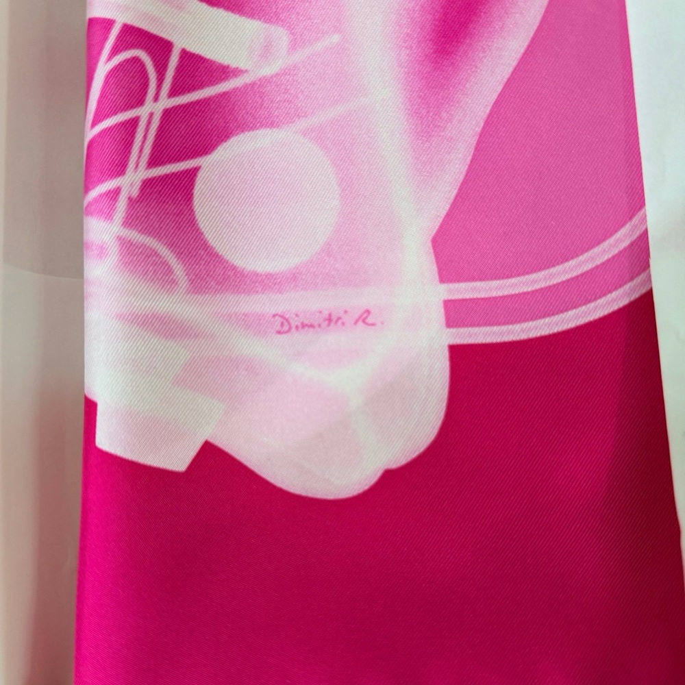 Hermes “Please Check In” - Dimitri Rybaltchenko Double Face Carrie 90 Silk Scarf - Picture 8 of 10
